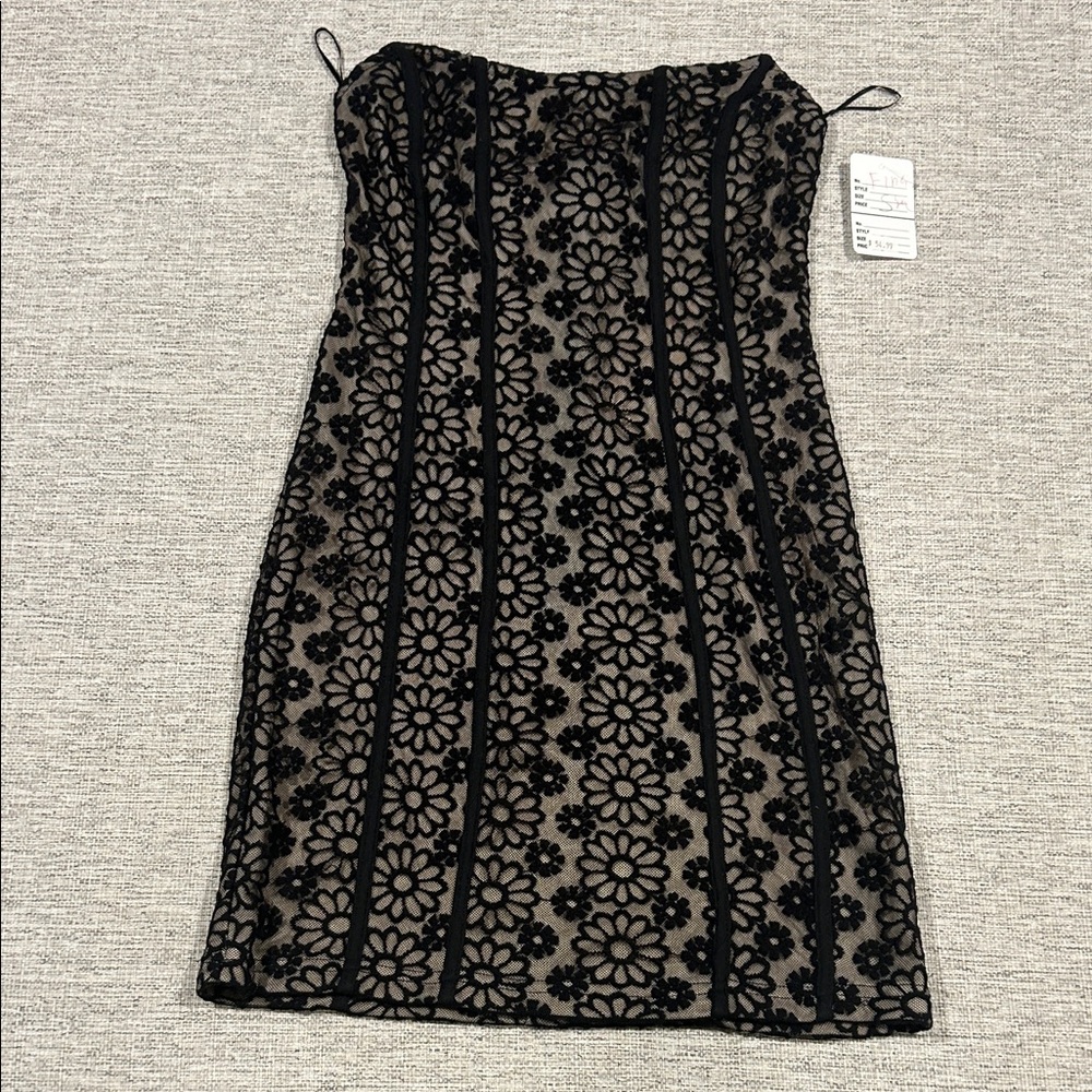 Black Floral Mini Dress